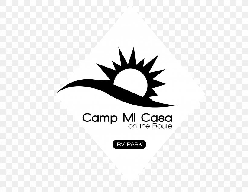 Campervans Caravan Park Logo U.S. Route 66 Camp Mi Casa On The Route, PNG, 3375x2625px, Campervans, Artwork, Black, Black And White, Brand Download Free