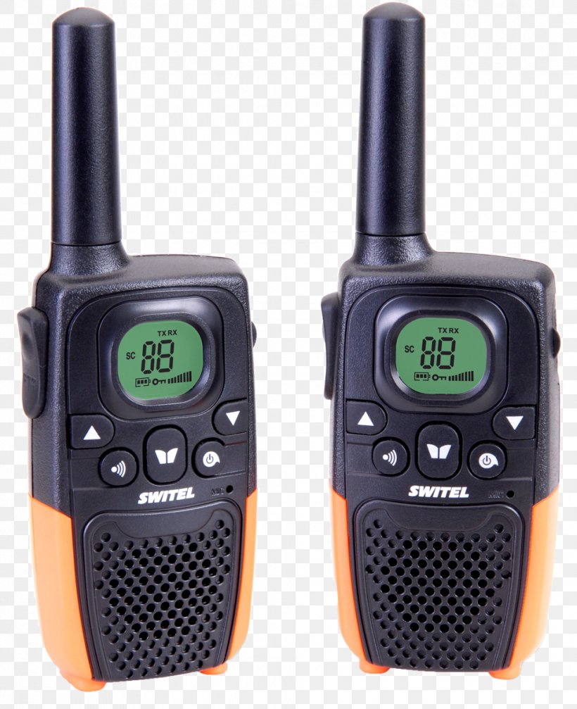 Walkie-talkie PMR Funkgeräte Set Schwarz-orange, PNG, 977x1200px, Walkietalkie, Citizens Band Radio, Communication Device, Electronic Device, Mobile Phones Download Free