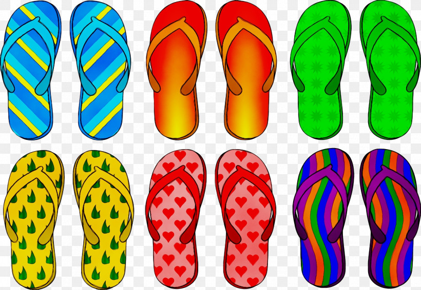 Slipper Flip-flops Shoe Sandal Footwear, PNG, 1920x1326px, Watercolor, Birkenstock, Casual Flip Flops, Casual Wear, Clothing Download Free