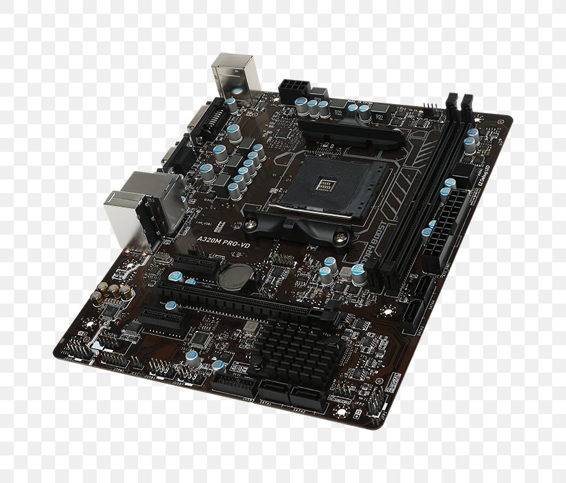 Socket AM4 MSI A320M PRO-VD/S Motherboard Ryzen MSI A320M GAMING PRO, PNG, 700x700px, Socket Am4, Advanced Micro Devices, Central Processing Unit, Chipset, Computer Accessory Download Free