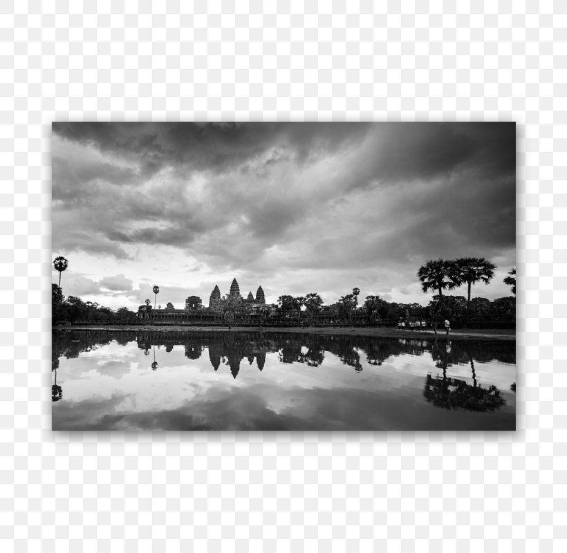 Angkor Wat Stock Photography Reflection, PNG, 800x800px, Angkor Wat, Black And White, Calm, Cloud, Monochrome Download Free