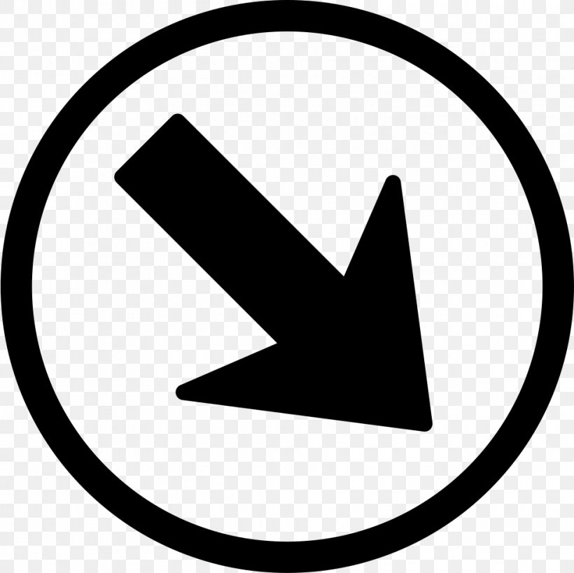 Arrow Download Symbol Clip Art, PNG, 981x980px, Symbol, Area, Black, Black And White, Clockwise Download Free