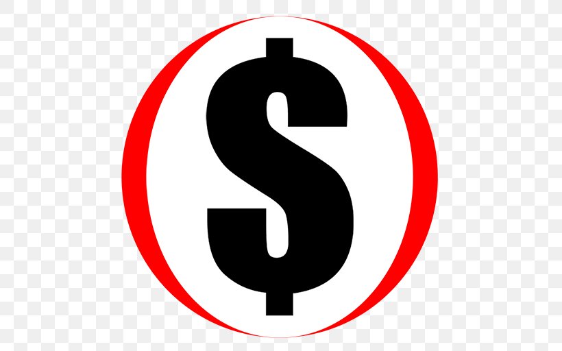 Dollar Sign Currency Symbol Clip Art, PNG, 512x512px, Dollar Sign, Area, Brand, Canadian Dollar, Currency Download Free