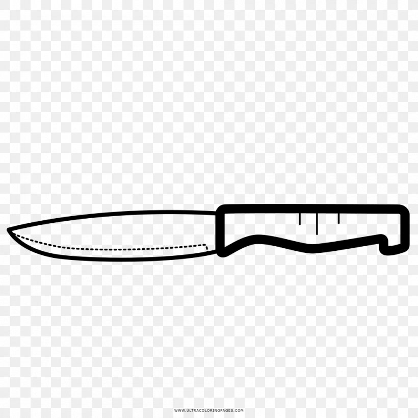 Hunting & Survival Knives Throwing Knife Kitchen Knives, PNG, 1000x1000px, Hunting Survival Knives, Area, Black And White, Blade, Cold Weapon Download Free