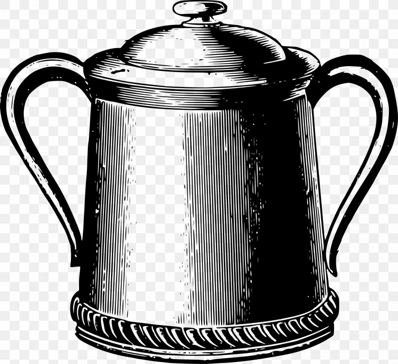 Kettle Tea Set Clip Art, PNG, 2039x1864px, Kettle, Added Sugar, Black And White, Coffee Percolator, Creamer Download Free