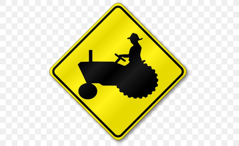 Warning Sign Tractor Traffic Sign Road, PNG, 500x500px, Warning Sign, Agricultural Machinery, Agriculture, Cart, Farm Download Free