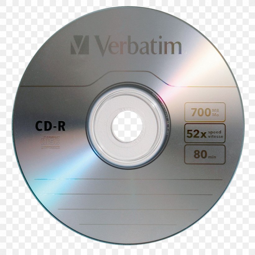 CD-R Verbatim Corporation DVD Recordable Compact Disc, PNG, 1200x1200px, Cdr, Cdrom, Cdrw, Compact Disc, Computer Component Download Free