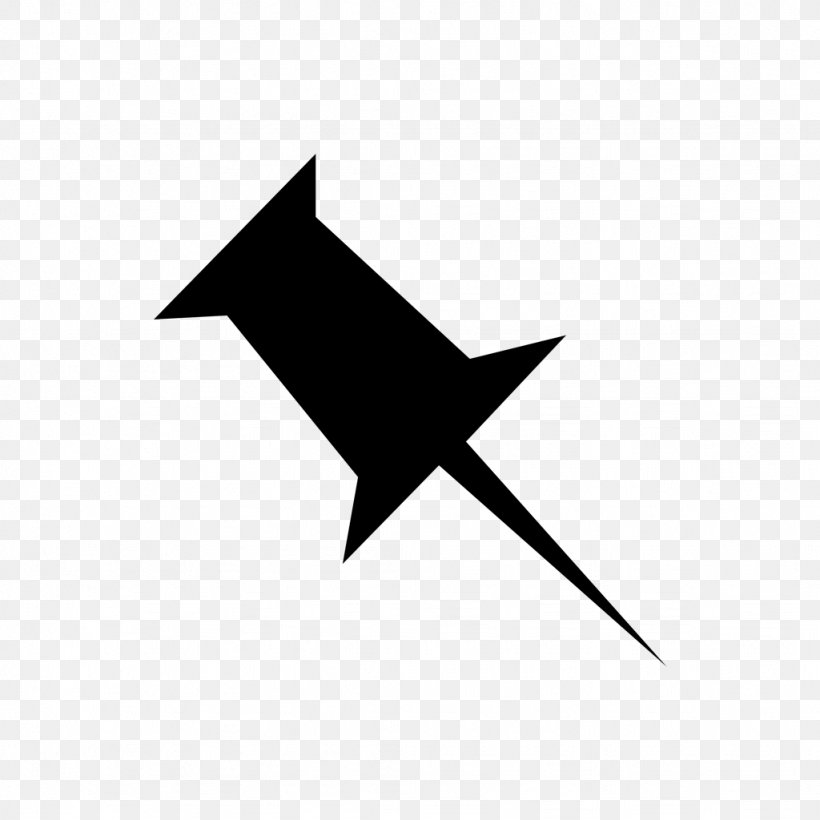Drawing Pin Clip Art, PNG, 1024x1024px, Drawing Pin, Black, Black And White, Share Icon, Star Download Free