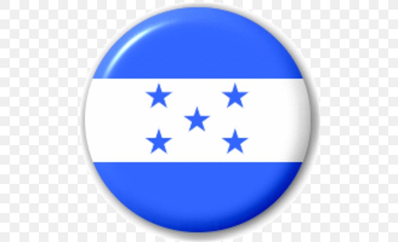 Flag Of Honduras Stock Illustration National Flag, PNG, 500x500px, Honduras, Blue, Button, Cobalt Blue, Electric Blue Download Free