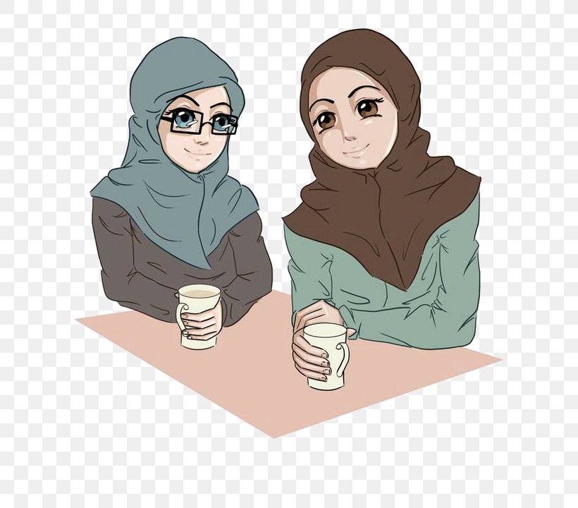 Muslim Islam Hijab Mumin Comics, PNG, 720x720px, Watercolor, Cartoon, Flower, Frame, Heart Download Free