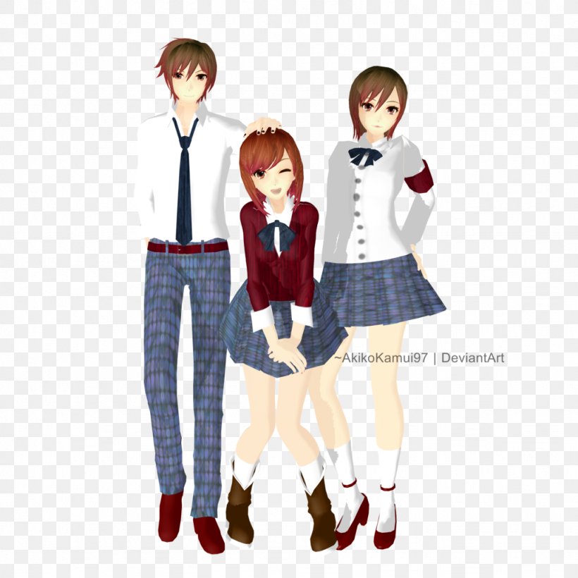 School Uniform MikuMikuDance Meiko Vocaloid, PNG, 1024x1024px, Watercolor, Cartoon, Flower, Frame, Heart Download Free