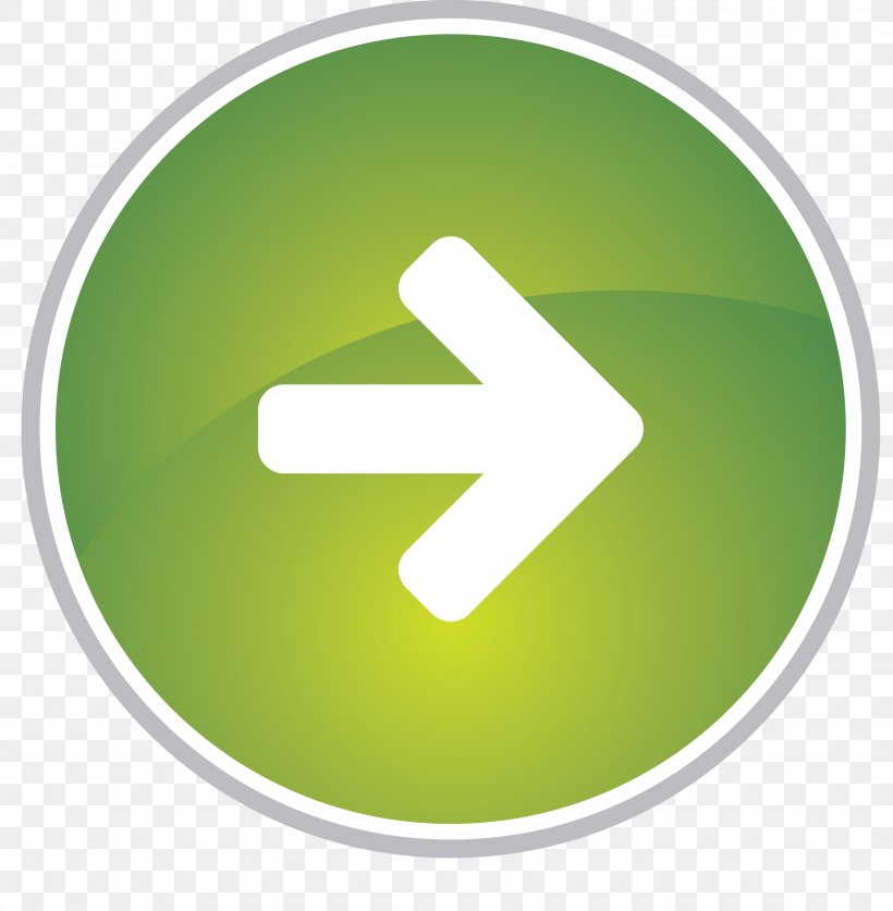 Arrow Button, PNG, 2639x2694px, Button, Brand, Green, Symbol, Yellow Download Free