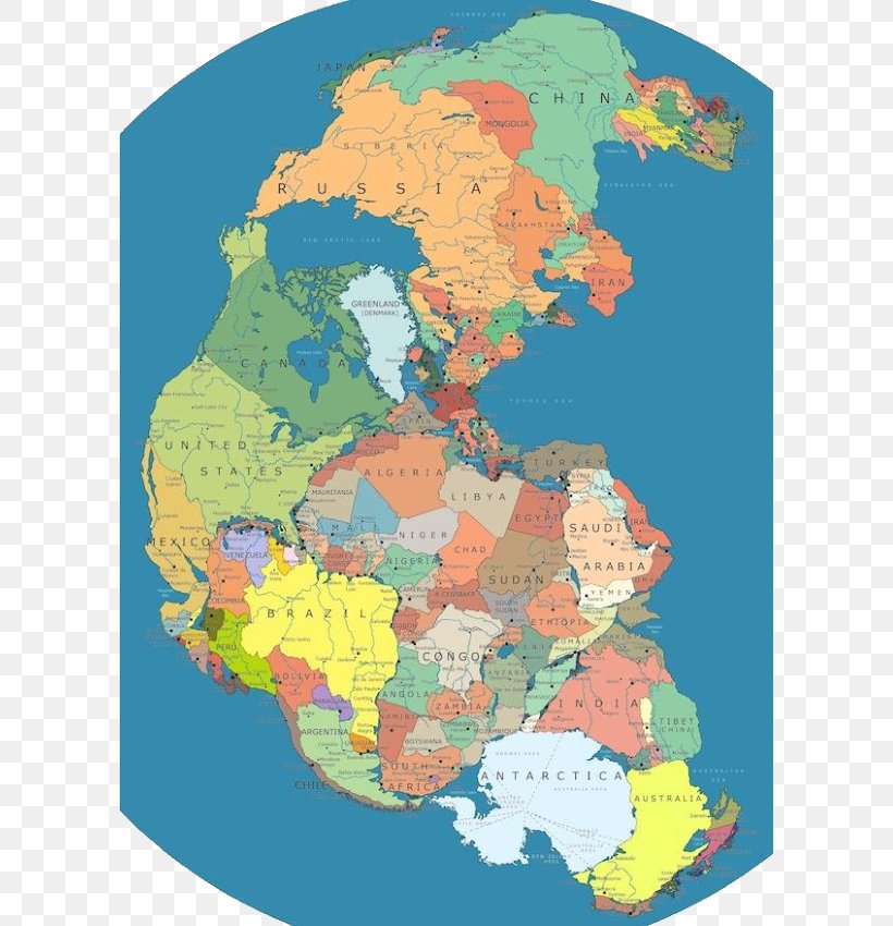 Pangaea Supercontinent Map Laurasia Panthalassa, PNG, 600x850px, Pangaea, Atlas, Border, Continent, Continental Drift Download Free