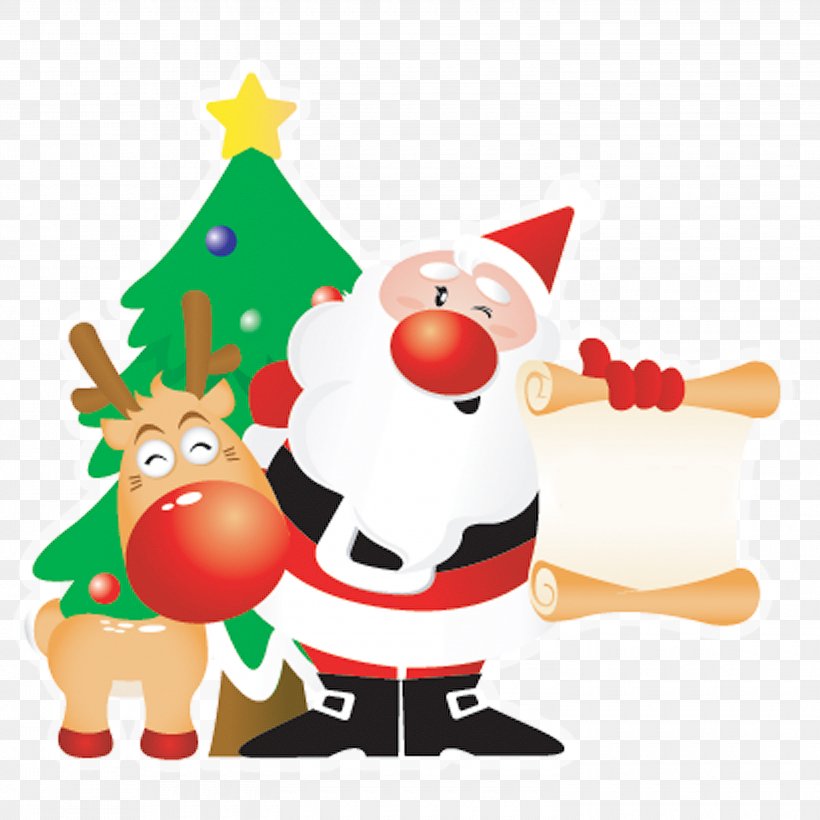 Santa Claus Reindeer Ded Moroz Christmas Holiday, PNG, 3000x3000px, Santa Claus, Christmas, Christmas Decoration, Christmas Elf, Christmas Giftbringer Download Free