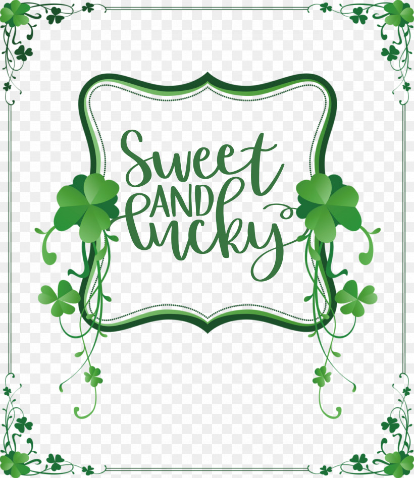 Sweet And Lucky St Patricks Day, PNG, 2595x3000px, St Patricks Day, Clover, Fourleaf Clover, Holiday, Luck Download Free