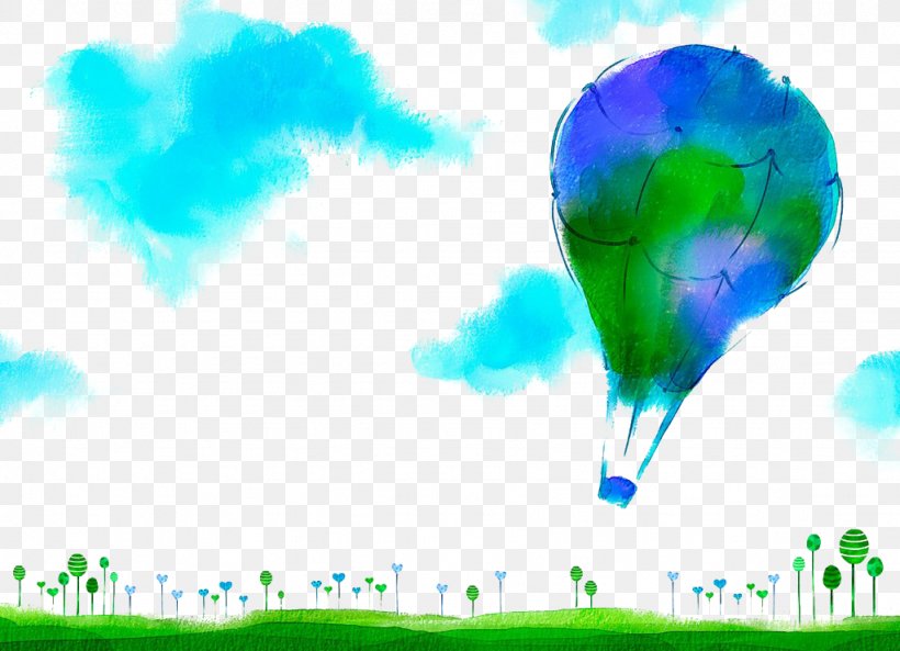 Balloon Watercolor Painting Clip Art, PNG, 1024x741px, Balloon, Blue, Drawing, Earth, Energy Download Free