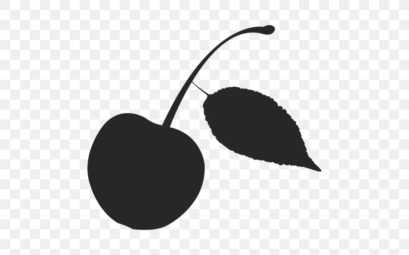 Cherry, PNG, 512x512px, Silhouette, Black, Black And White, Drawing, Fruit Download Free