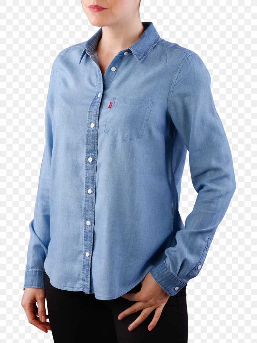 T-shirt Tops Denim Sleeve, PNG, 1200x1600px, Tshirt, Blouse, Blue, Button, Cotton Download Free