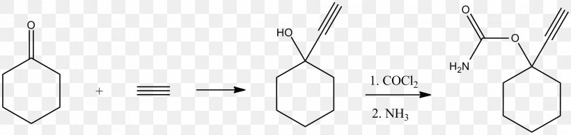 Ethinamate Acetylene Cyclohexanone Cycloheptanone Cyclohexanol, PNG, 2163x515px, Acetylene, Ammonia, Area, Black And White, Carbamate Download Free