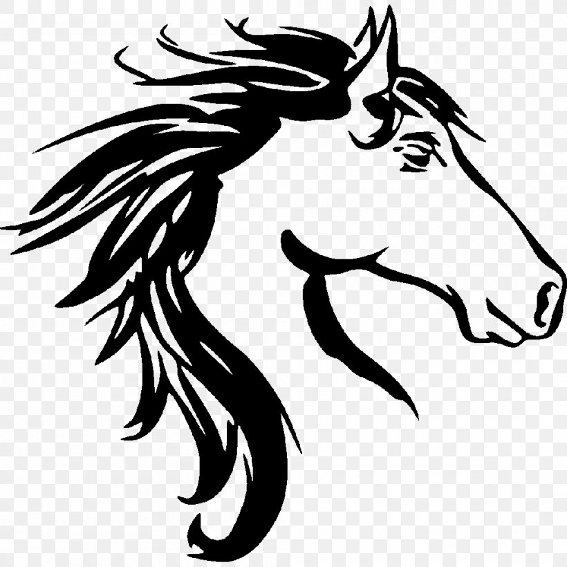 Horse Stock Photography Wall Decal, PNG, 1000x1000px, Horse, Art, Artwork, Black, Black And White Download Free