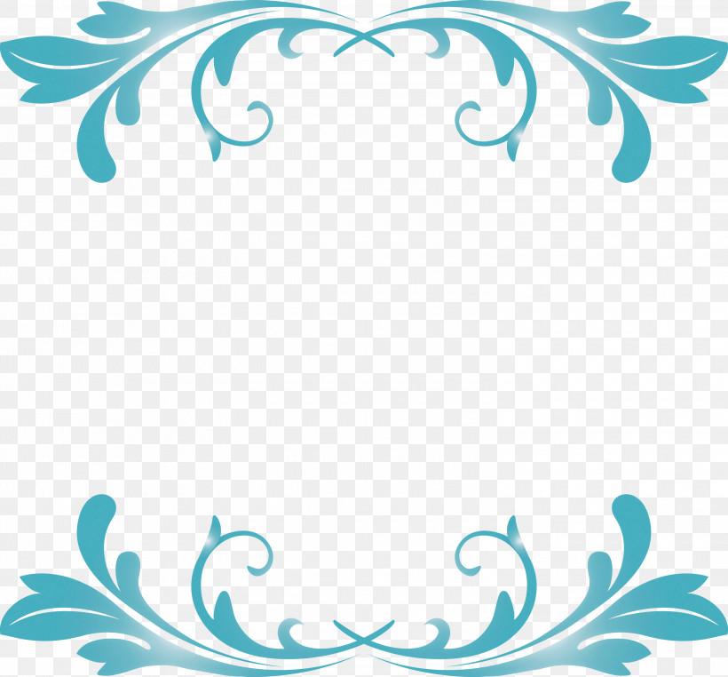 Wedding Frame Classic Frame, PNG, 3000x2791px, Wedding Frame, Aqua, Classic Frame, Ornament, Teal Download Free