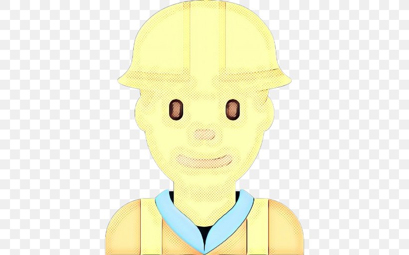 Yellow Cartoon Head Personal Protective Equipment Nose, PNG, 512x512px, Pop Art, Cartoon, Fashion Accessory, Hard Hat, Hat Download Free
