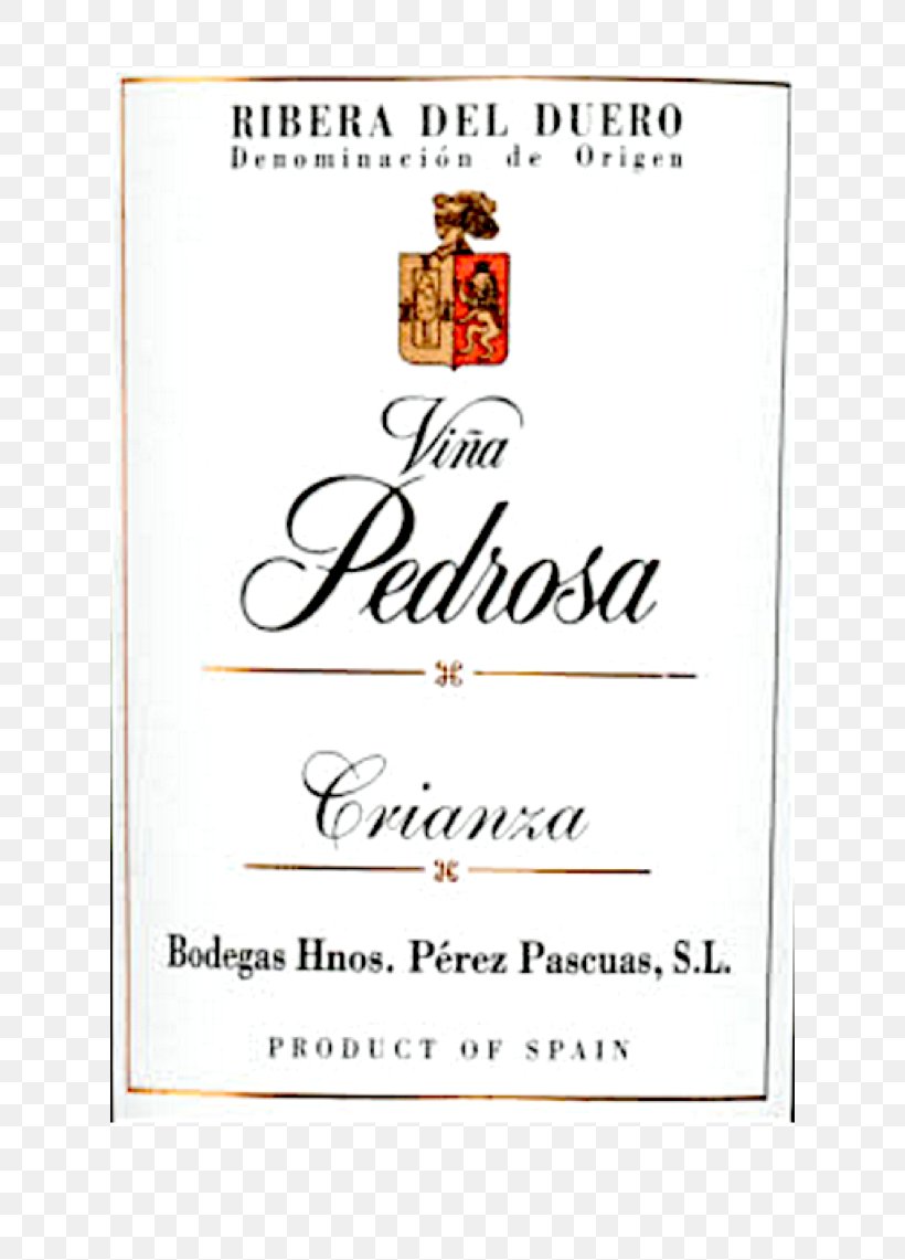 Bodegas Viña Pedrosa Wine Ribera Del Duero DO Common Grape Vine Rosé, PNG, 620x1141px, Wine, Auction, Calligraphy, Collecting, Common Grape Vine Download Free