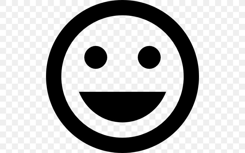 Emoticon Smiley, PNG, 512x512px, Emoticon, Black And White, Emotion, Face, Facial Expression Download Free