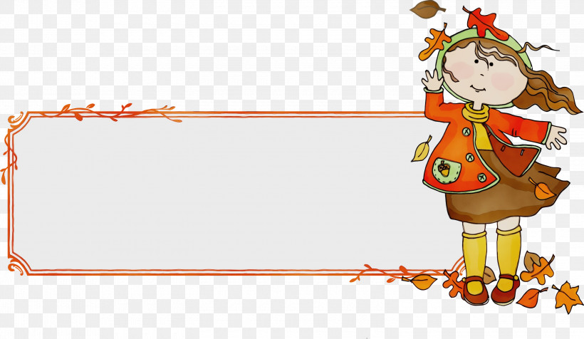 Reindeer, PNG, 3000x1744px, Thanksgiving Banner, Autumn, Autumn Leaf Color, Cartoon, Comics Download Free