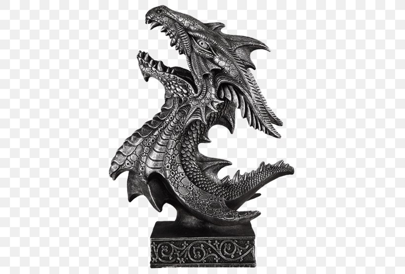 Statue Dragon Bust Sculpture Snarl, PNG, 555x555px, Statue, Black And White, Bust, Deviantart, Dragon Download Free