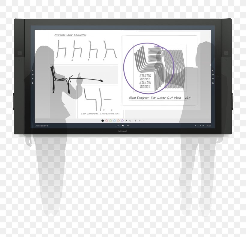 Surface Hub Display Device Microsoft Surface Interactive Whiteboard Microsoft OneNote, PNG, 735x790px, Surface Hub, Brand, Display Device, Dryerase Boards, Electronics Download Free
