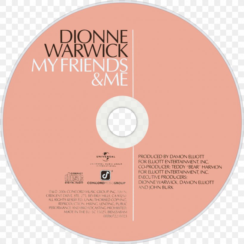 Compact Disc My Friends & Me, PNG, 1000x1000px, Compact Disc, Brand, Dionne Warwick, Disk Image, Disk Storage Download Free
