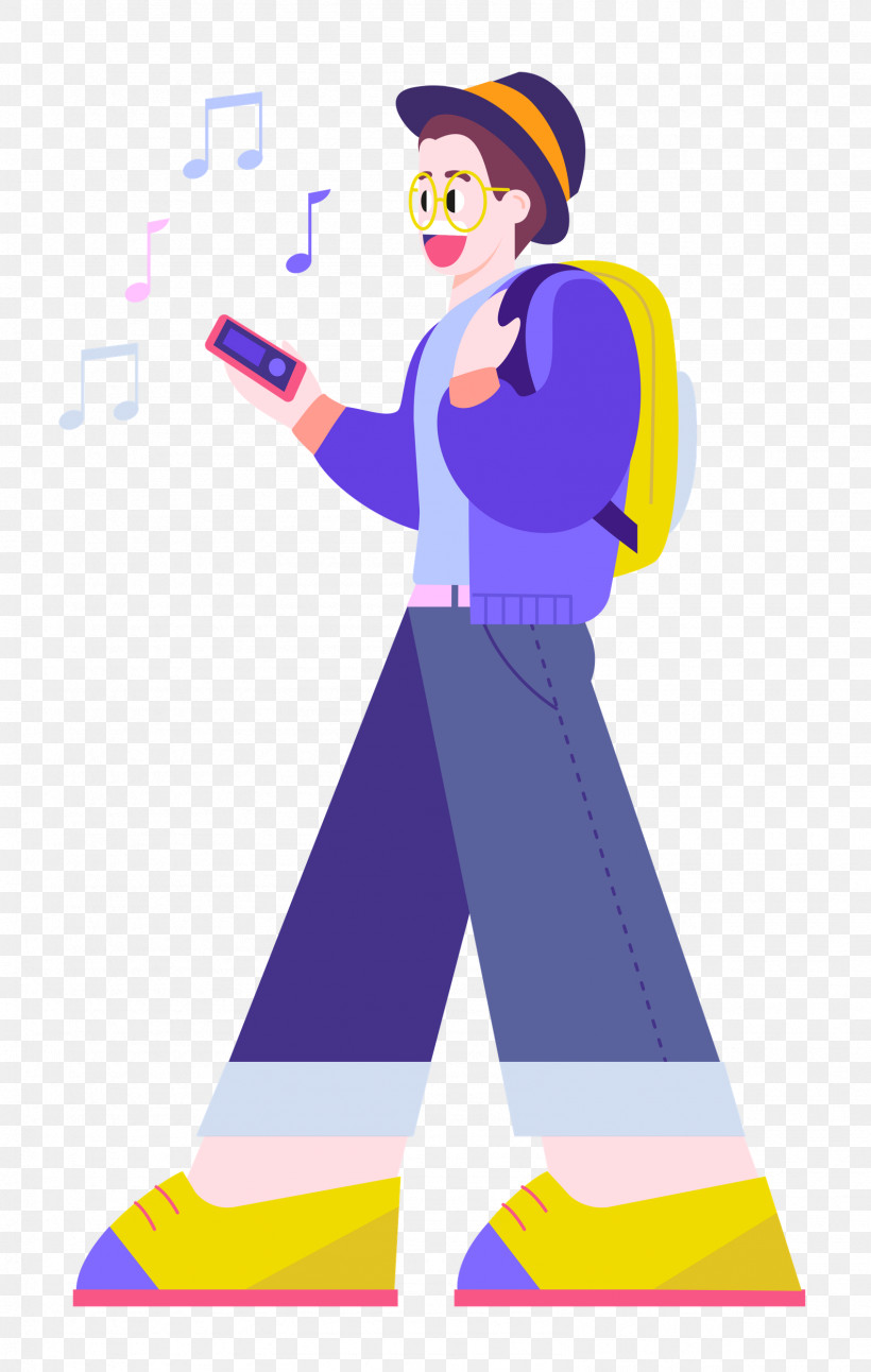 Listening Music, PNG, 1586x2500px, Listening Music, Cartoon, Costume, Electric Blue M, Happiness Download Free