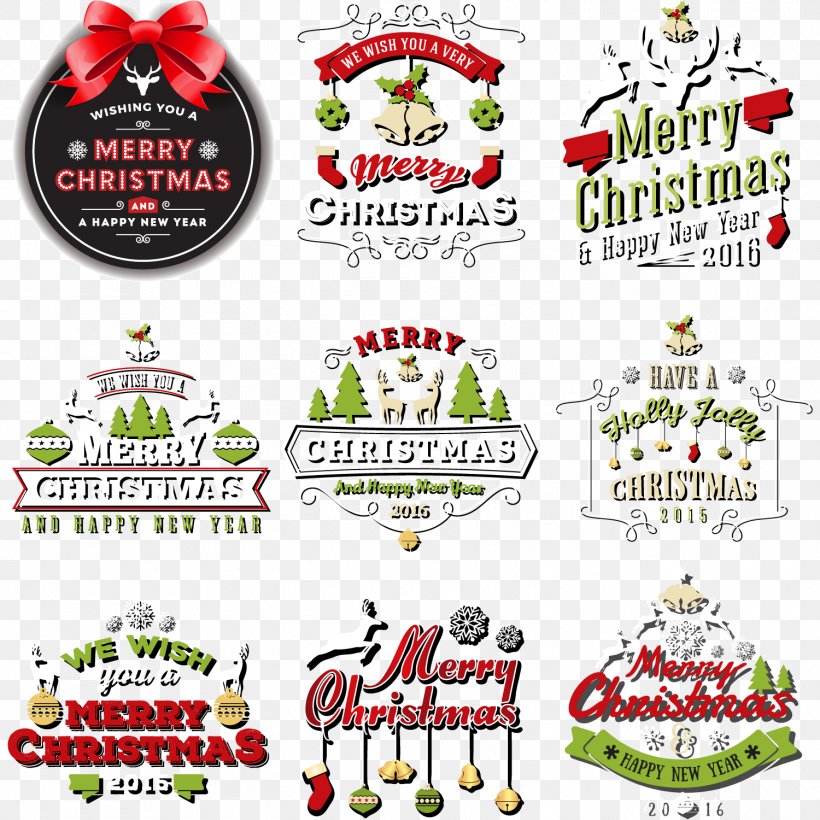 Vector Christmas Labels Set, PNG, 1500x1500px, Christmas, Brand, Christmas Decoration, Christmas Ornament, Christmas Tree Download Free