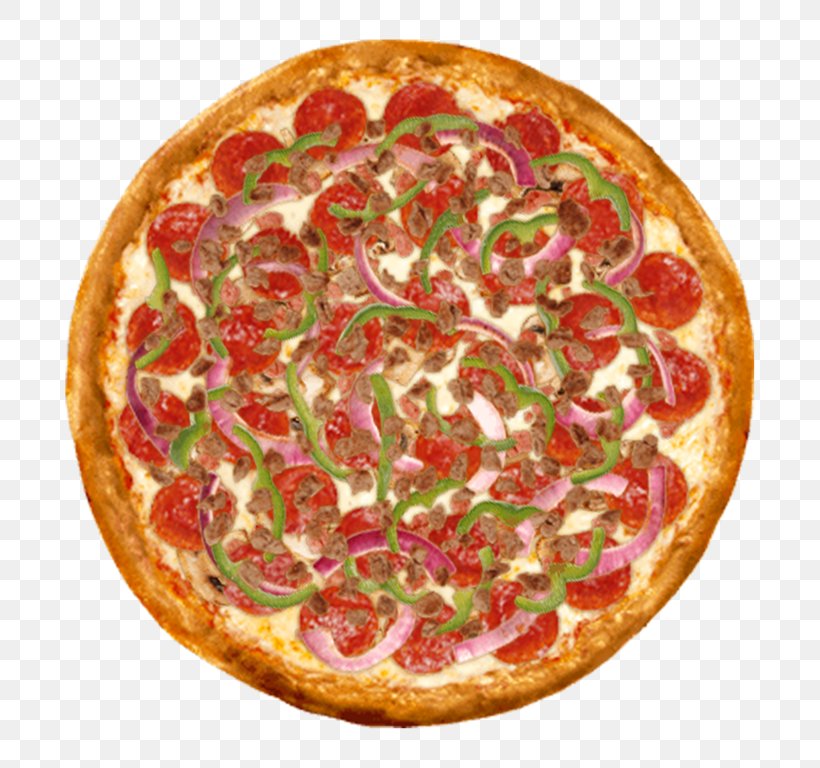 California-style Pizza New York-style Pizza Italian Cuisine Sicilian Pizza, PNG, 768x768px, Californiastyle Pizza, American Food, California Style Pizza, Chicagostyle Pizza, Cuisine Download Free