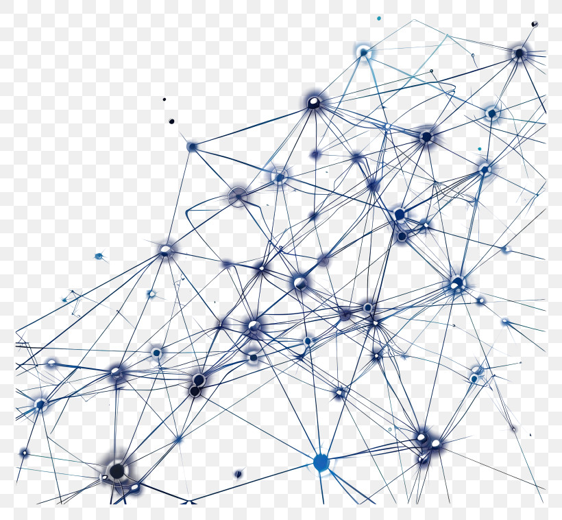 Computer Network - Digital Network Illustration With Connecting Nodes ...