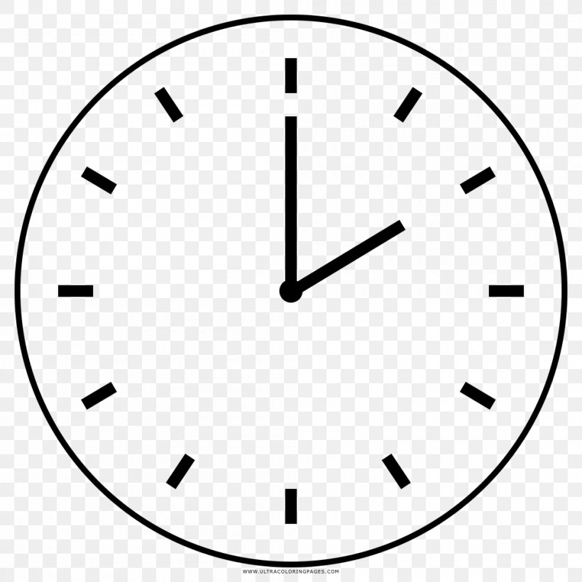 Drawing Clock Coloring Book Painting, PNG, 1000x1000px, Drawing, Area, Black And White, Book, Cartoon Download Free
