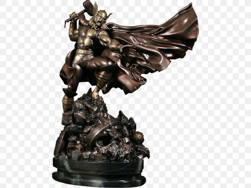Thor Bronze Sculpture Statue Marvel Studios, PNG, 480x615px, Watercolor, Cartoon, Flower, Frame, Heart Download Free