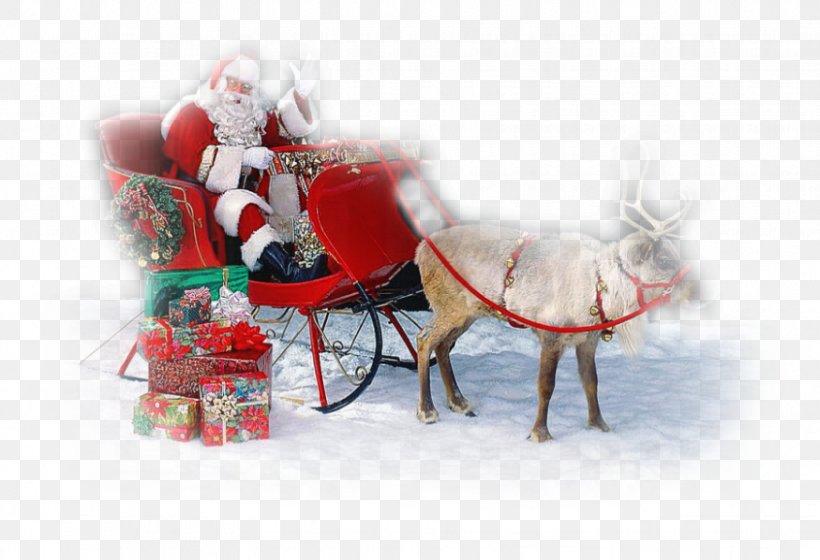 Santa Claus Desktop Wallpaper Reindeer Christmas Rudolph, PNG, 875x598px,  Santa Claus, Carriage, Cart, Chariot, Christmas Download