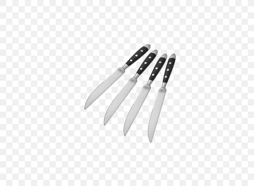 Steak Knife Beefsteak Stainless Steel Cutlery, PNG, 600x600px, Knife, Beefsteak, Black And White, Cold Weapon, Cutlery Download Free