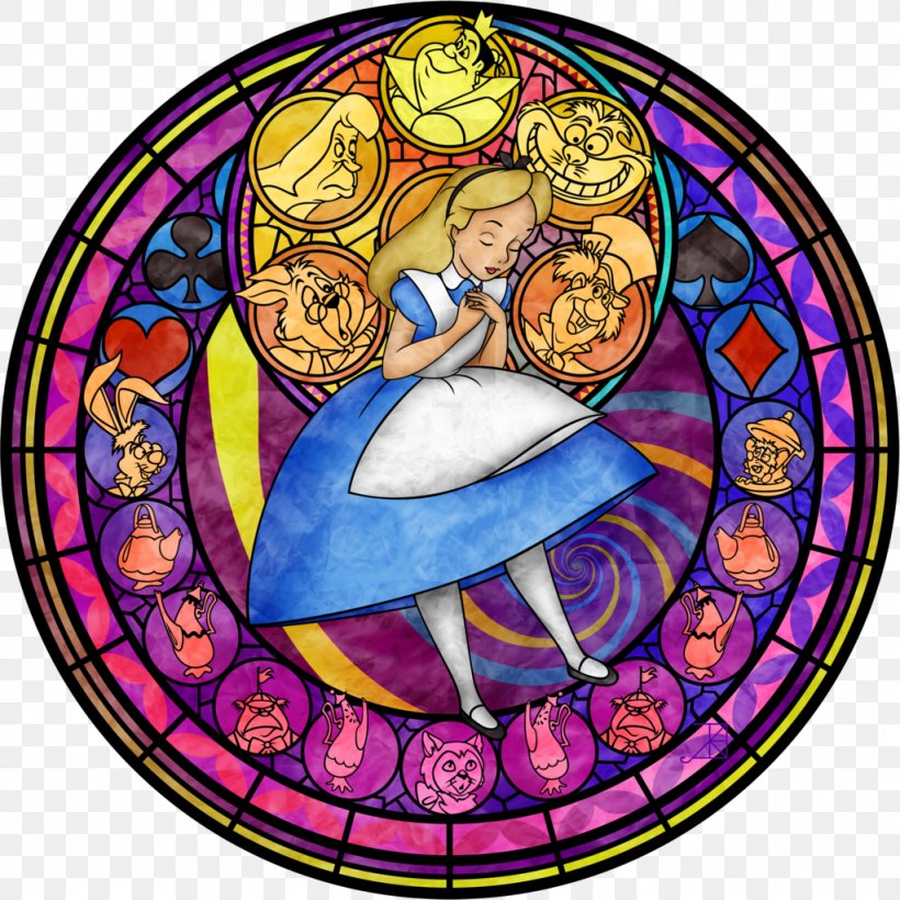 Alice's Adventures In Wonderland Stained Glass White Rabbit, PNG, 1024x1024px, Alice S Adventures In Wonderland, Alice In Wonderland, Alice Through The Looking Glass, Art, Cheshire Cat Download Free