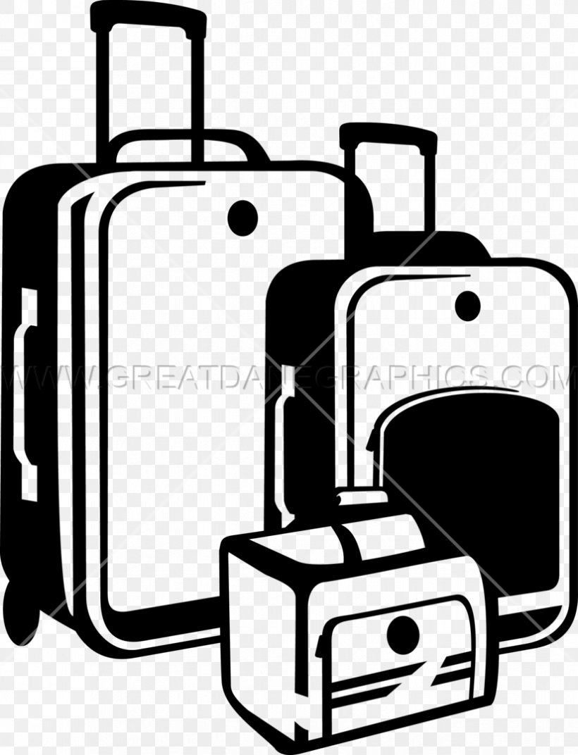 Baggage Clip Art Suitcase Illustration Image, PNG, 825x1079px, Baggage, Bag, Baggage Cart, Blackandwhite, Coloring Book Download Free