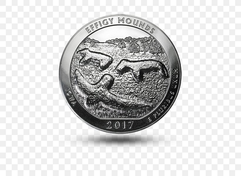 Effigy Mounds National Monument Coin Silver Hot Springs National Park Yellowstone National Park, PNG, 600x600px, Effigy Mounds National Monument, Black And White, Bullion Coin, Coin, Currency Download Free