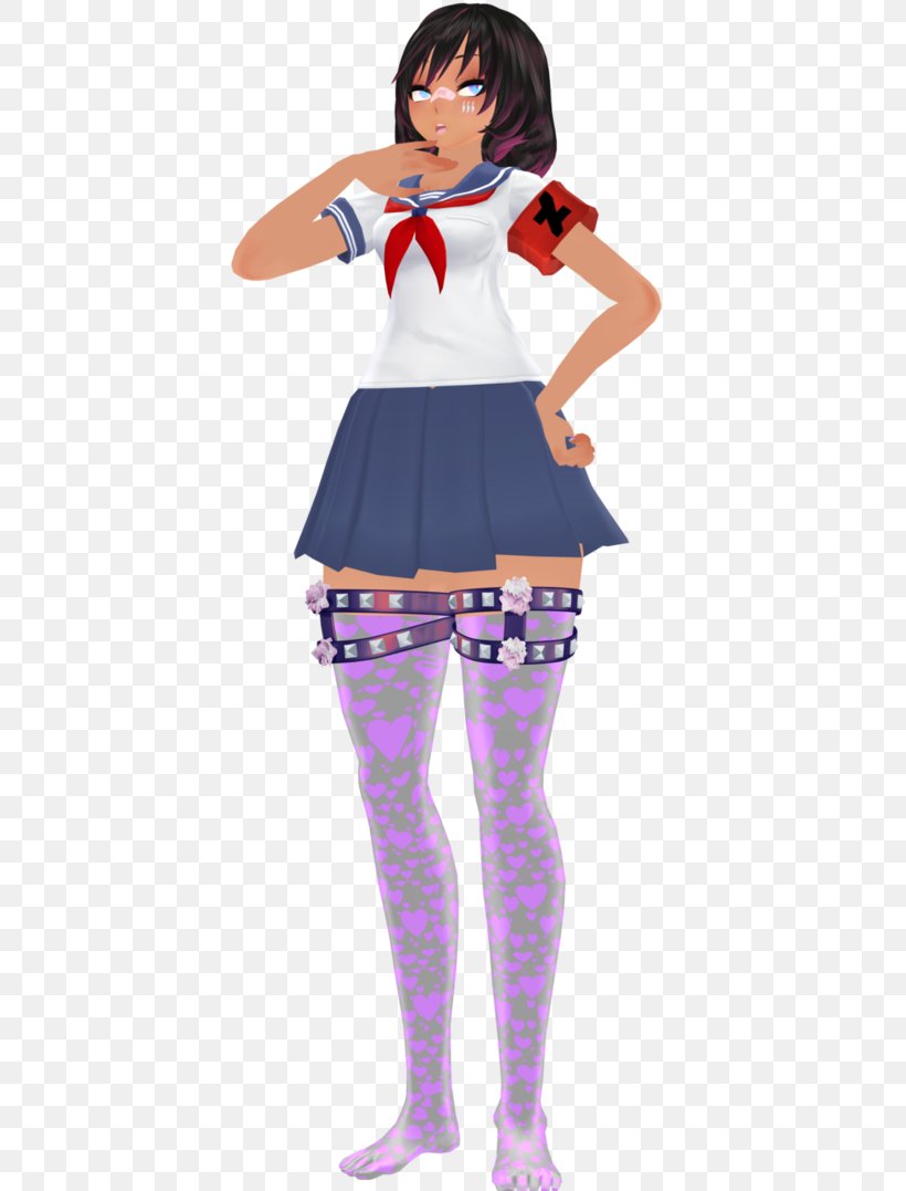 Yandere Simulator Love Character Art, PNG, 741x1077px, Watercolor, Cartoon, Flower, Frame, Heart Download Free