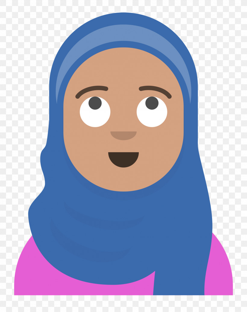 Hijab Avatar, PNG, 1976x2500px, Face, Electric Blue M, Facial Hair, Forehead, Head Download Free