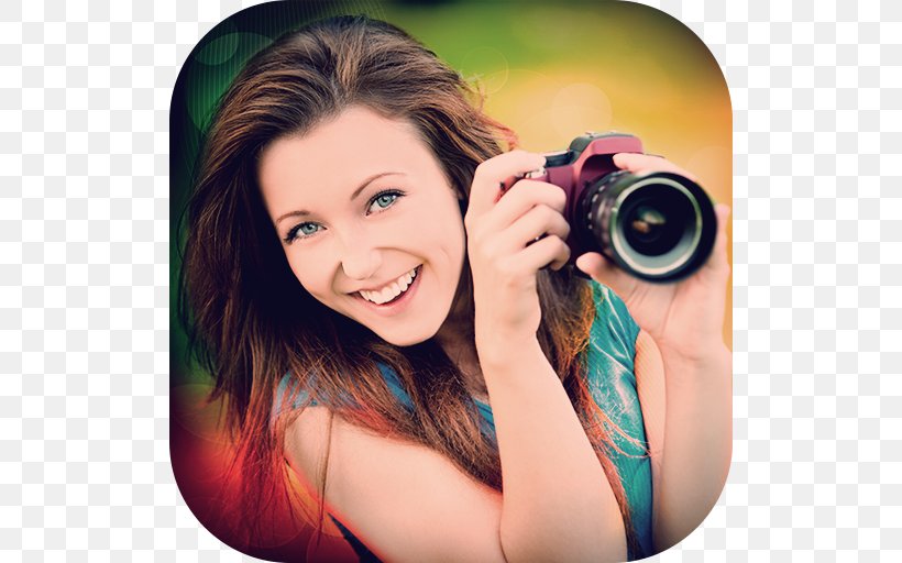 Camera Photography Female, PNG, 512x512px, Camera, Brown Hair, Camera Lens, Drawing, Female Download Free
