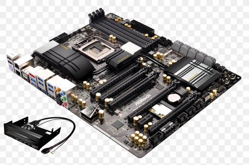 Motherboard Intel Computer Hardware Thunderbolt ASRock, PNG, 1894x1261px, Motherboard, Asrock, Asrock A320m Motherboard Ab350 Pro4, Asrock Z370 Extreme4, Computer Component Download Free