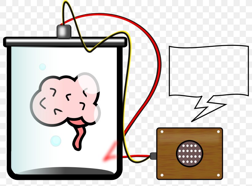 Brain In A Vat Clip Art, PNG, 800x605px, Brain, Area, Brain In A Vat, Cartoon, Communication Download Free