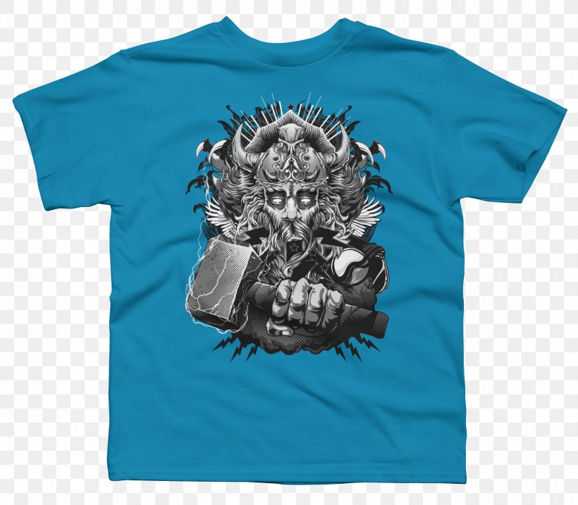 T-shirt Thor Hoodie Gildan Activewear, PNG, 1800x1575px, Watercolor, Cartoon, Flower, Frame, Heart Download Free