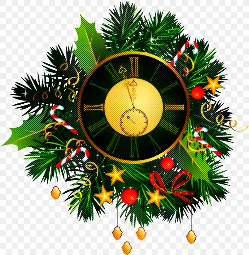Christmas Decoration, PNG, 877x900px, Branch, Christmas, Christmas Decoration, Christmas Eve, Clock Download Free